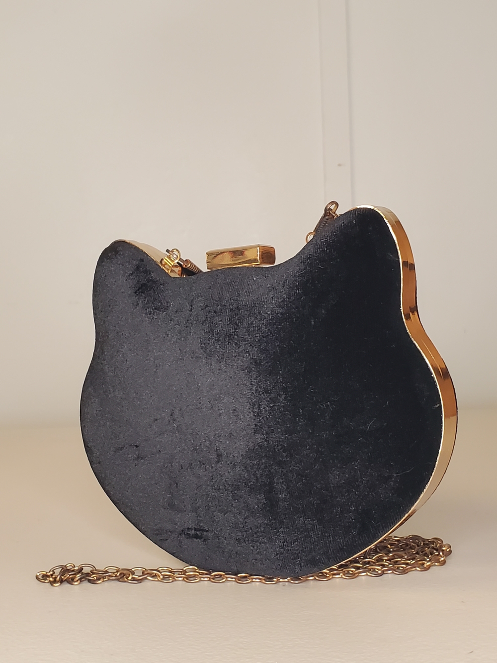 Charlotte Russe Velvet Cat Clutch Crossbody Purse